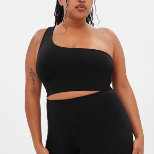 Black Bianca One Shoulder Bra