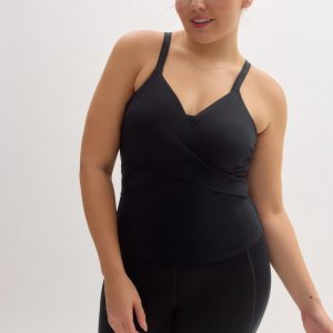 Black Tabitha Wrap Tank