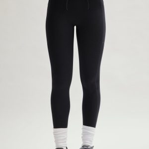 Black Compressive Drawstring Pocket Legging