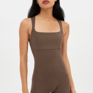 Caf茅 Tina Open Back Unitard