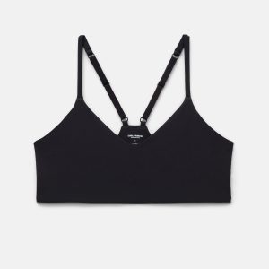 Black V Neck Bralette